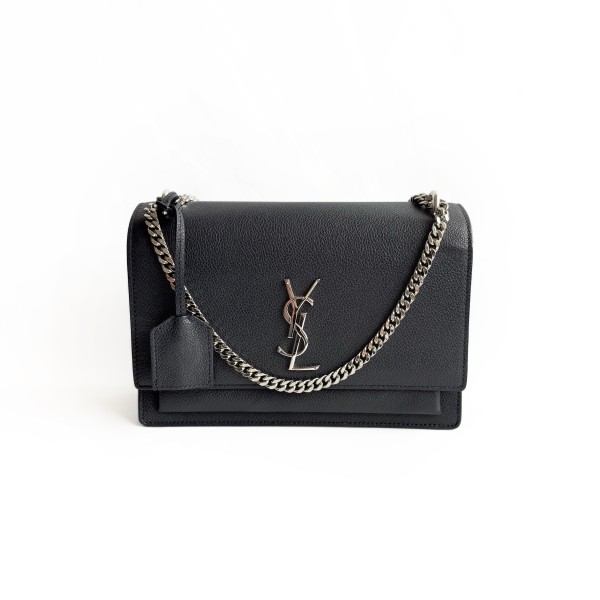 Saint Laurent Monogram Kate Chain Bag in Grained Leather